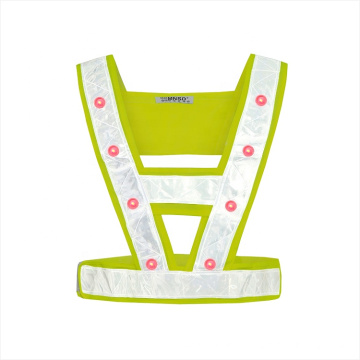 High visibility flashing bike led reflective traffic safety vest products